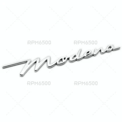 2x For Maserati Modena Side Fender Marker Nameplate Emblem Badges Sport Chrome/ - Image 1 of 4