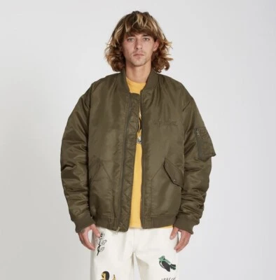 Volcom Space Child Bomber Winterjacke Herren gefüttert Oliv - Bild 1 von 4