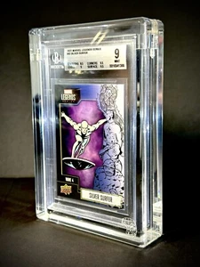 2021 Upper Deck Marvel Legends Series Wave 4 SILVER SURFER #60 BGS 9 Mint POP 1 - Picture 1 of 3