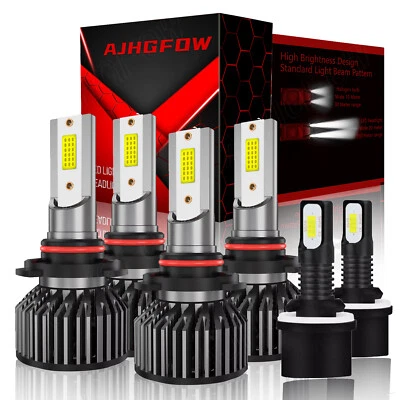 For Chevrolet Trailblazer 2002-2009 6x LED Headlights + Fog Lights Bulbs 6000K - Image 1 of 4