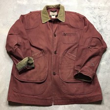VTG LL BEAN CANVAS FIELD DUCK Jacket M Work Corduroy Collar Chore Coat Barn L.L.