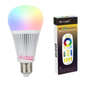 9W RGB+CCT Mi Light LED Bulb E27 Dimmable LED Lamp with FUT092 RGBW Remote - Picture 1 of 10