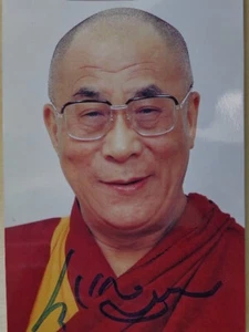 Dalai Lama, Tibet, China, Autogrammkarte, 9 x 13 cm, Religion, Oberhaupt - Bild 1 von 1