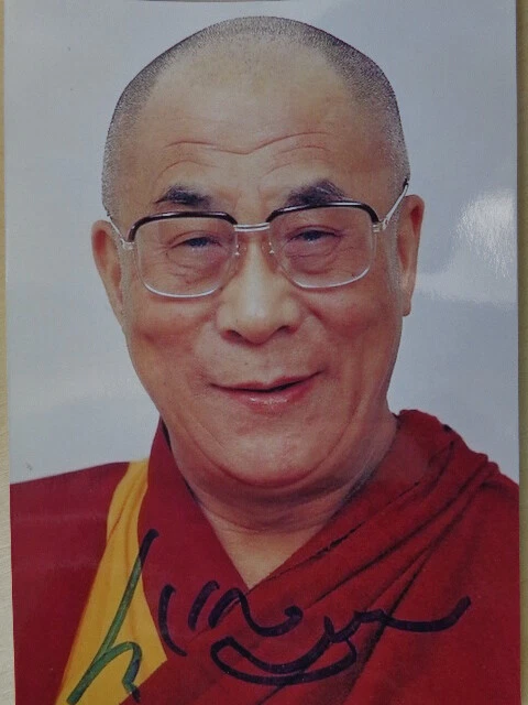 Dalai Lama, Tibet, China, Autogrammkarte, 9 x 13 cm, Religion, Oberhaupt Tibeter - Bild 1 von 1