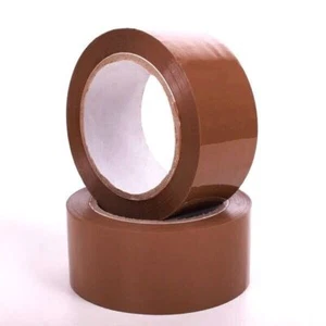BROWN TAPE 48MMX66M (2") LOW NOISE *ANY QTY* PACKING SEALING PARCEL BOX ROLLS - Picture 1 of 7