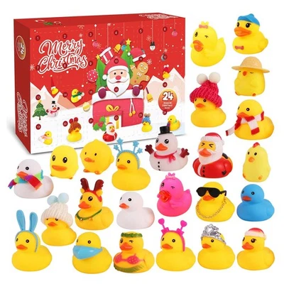 Rubber Ducks 24 Days Christmas Assortment Duckies For Jeep Ducking Floater Duck  - image 1 of 4
