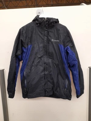 Men's Columbia Black Blue Size M Windbreaker Jacket - Image 1 of 4