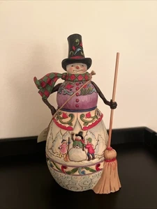 Jim Shore Heartwood Creek Schneetage Schneemann Winterszene 8" Urlaub Dekor - Bild 1 von 15