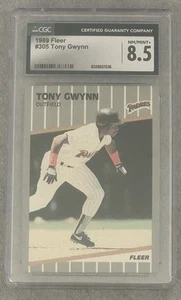 1989 Fleer #305 Tony Gwynn CGC 8.5 NM/Mint+; San Diego Padres; MLB Baseball HOF - Picture 1 of 2