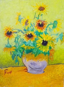 Rolf Harris Van Gogh Sunflowers 2002 Giclee limited edition print signed art - Picture 1 of 5