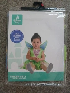 Disney Baby Tinker Bell Costume Size 3-6 Months Dress & Wings Girls New  - Picture 1 of 2
