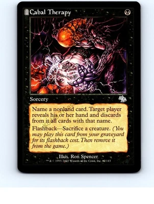 Cabal Therapy #62 Black Uncommon Judgment MTG NP Near Mint or Better - Image 1 of 2