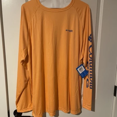 Columbia PFG Terminal Tackle Long Sleeve Shirt Men’s XXL Orange NWT Omni-Shade - Image 1 of 4