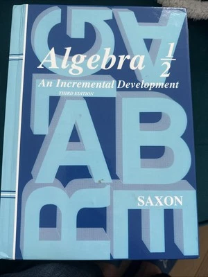 Saxon Algebra 1/2 Homeschool Home Study Kit Text Book Test Forms Test Solutions - Image 1 of 4
