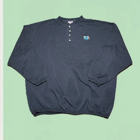 VTG 90s Cadre Athletic NBA Charlotte Hornets 1/4 Button Thin Sweatshirt Size XXL Cover