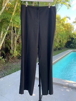 Винтажные черные брюки bennetton. Размер 0-2. Широкие ножки  - Изображение 1 из 4