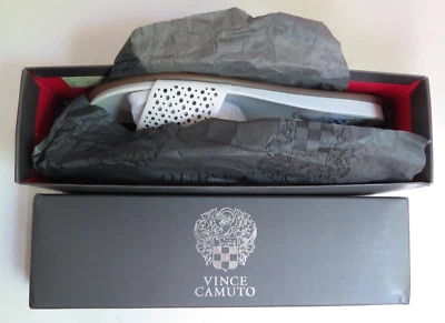 Vince Camuto Vo-elinda White Leather Single Strap Slip On Flats USA Size 7.5 M - Image 1 of 4