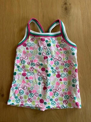 GREENDOG Girls Heart and Peace 设计赛车背心(5 码) — 第 1/3 张图片