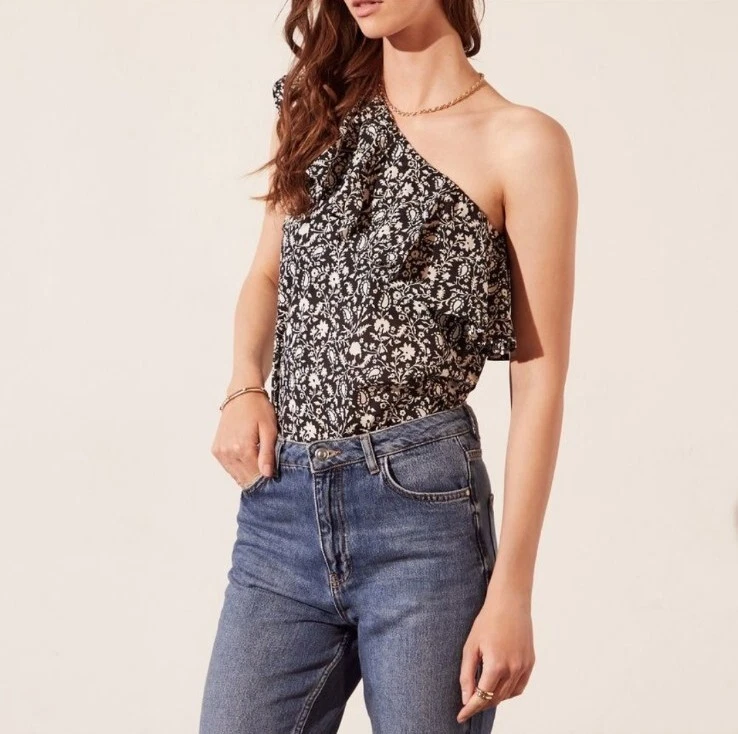 Top asimmetrico Etam nero e bianco - Imagen 1 de 4