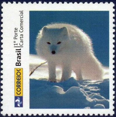 3258-18 BRASIL 2013 ZORRO ÁRTICO, MAMÍFEROS, FAUNA, RHM C-3310, MNH Foto 1 de 2