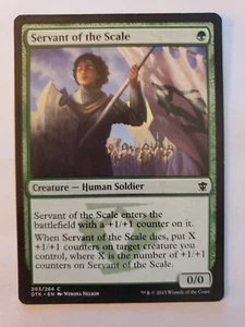 MTG Magic The Gathering Card Servant of the Scale Creature Human Soldier Green  - Picture 1 of 2
