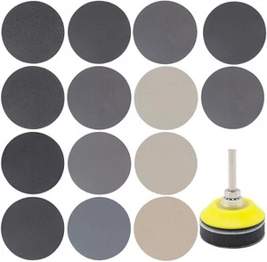 2 in Hook Loop Sanding Discs Pads Kit for Drill 60-10000 Grit Wet Dry Sandpaper - Picture 1 of 10