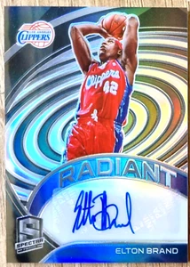 2020-21 Panini Spectra /99 Radiant Signature #6 Elton Brand - Clippers Auto - Picture 1 of 3