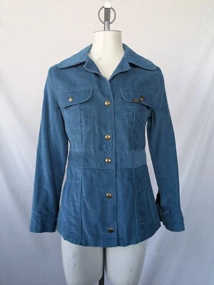 Chaqueta de pana Ms Lee Rider vintage años 70 verde azulado talla 9/10 en muy buen estado hecha en EE. UU. Foto 1 de 4