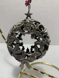 Hallmark Pewter Wreath Keepsake Christmas Ornament 20th Anniversary Edition - Picture 1 of 11