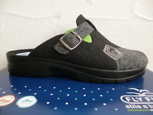 Fly Flot Men's Slipper House Shoes Clogs Black/Gray - Picture 1 of 8