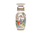 Chinese Porcelain Vintage Family Rose Vase Polychrome Women in garden Lovely