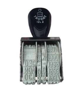 VINTAGE TRODAT IDL 2 DIAL-A-PHRASE STEMPEL - HERGESTELLT IN AUSTRIA A - Bild 1 von 2