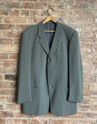 Vintage Giorgio Armani Collezioni Men’s Jacket, Sz 37R, Sage Wool IT - Image 1 of 4