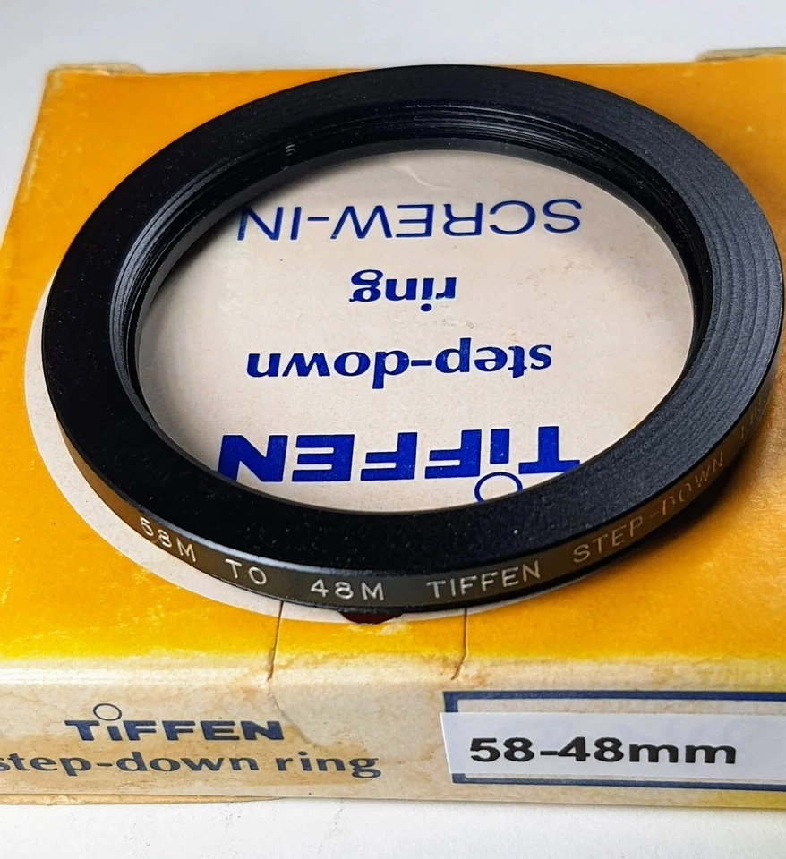 TiFFEN 58-48mm Step-Down Lens Filter Converter Adapter Ring 58mm-48mm E58-E48 - Image 1 of 4