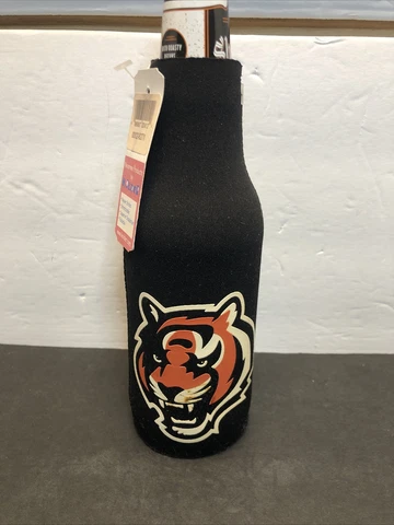 Cincinnati Bengals  Licensed NFL Bottle Koozie Zipper Football Beer Cooler Cover