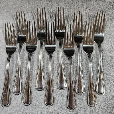 Juego de 10 horquillas de cena Walco Pacific Rim de acero inoxidable de 7-1/2" con acabado de espejo Foto 1 de 4