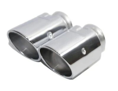 Punta de escape universal de acero inoxidable de 2 piezas 3" entrada 4" salida 6,5" de largo Foto 1 de 4