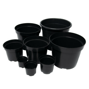 Pot de plantes en plastique noir pots de fleurs 0,5 1 2 3 4 5 7,5 10 12 15 25 32 45 60 litres