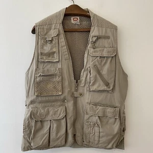 Vintage Banana Republic Vest Men Large Fish Safari Photography Pockets Cargo - Picture 1 of 13