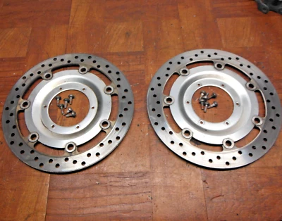 honda VTX1800 FRONT LEFT RIGHT BRAKE ROTORS DISCS 45120-MCH-003 45220-MCH-003 - Image 1 of 4