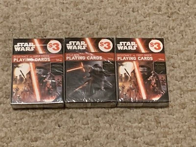 Star Wars: The Force Awakens Playing Cards ~ 3 New Decks ~ Kyle Ren ~ Cartamundi - Image 1 of 2