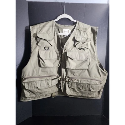 Herter's XL Tan Cotton Blend Multi Pocket Fishing Hunting Utility Vest - Image 1 of 4