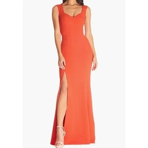Dress The Population Monroe Side Slit Gown Sweetheart Neckline Sleeveless Sz M - Picture 1 of 12