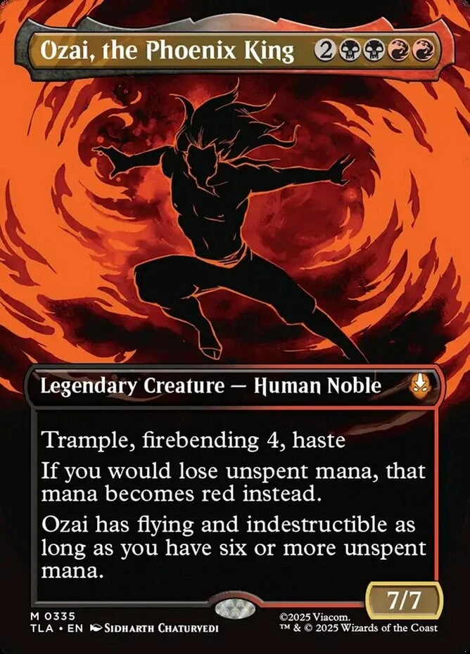 x1 Ozai, the Phoenix King (0335) - Borderless M MTG Avatar: The Last Airbender M - Image 1 of 1