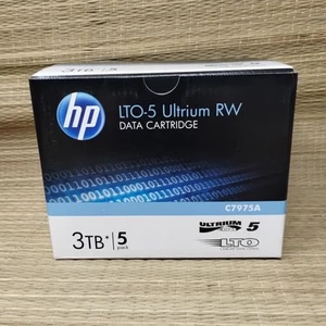 HP C7975A 5 Pack LTO-5 Ultrium RW 3TB Data Cartridges Sealed Tapes Open Box New - Afbeelding 1 van 10