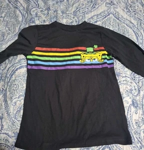 Spongebob Squarepants Rainbow Short Sleeve Graphic T-Shirt LARGE Kids - Picture 1 of 7
