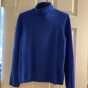 NWT Charter Club Luxury 100% Cashmere Turtleneck Sweater Womens Large Blue - Picture 1 of 8