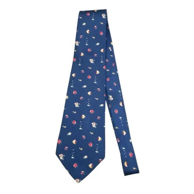 Corbata Salvatore Ferragamo azul seda Italia (impuesto de importación de Estados Unidos incluido) Foto 1 de 4