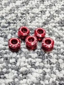 Chainring Bolts Single Speed 5 Bolts  Old School Bmx Anodized Red - Picture 1 of 1