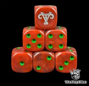 Red ratmen horde for grimdark fantasy tabletop wargames D6 swarm war dice - Picture 1 of 5